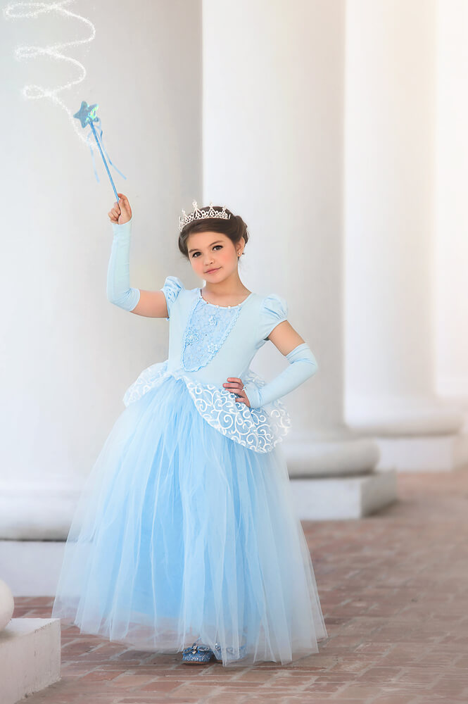 Robe de princesse bleue fille 3-4 ans