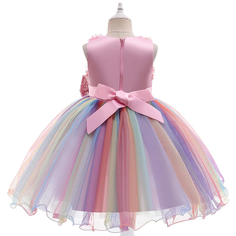 Robe Petite Fille Arc en Ciel