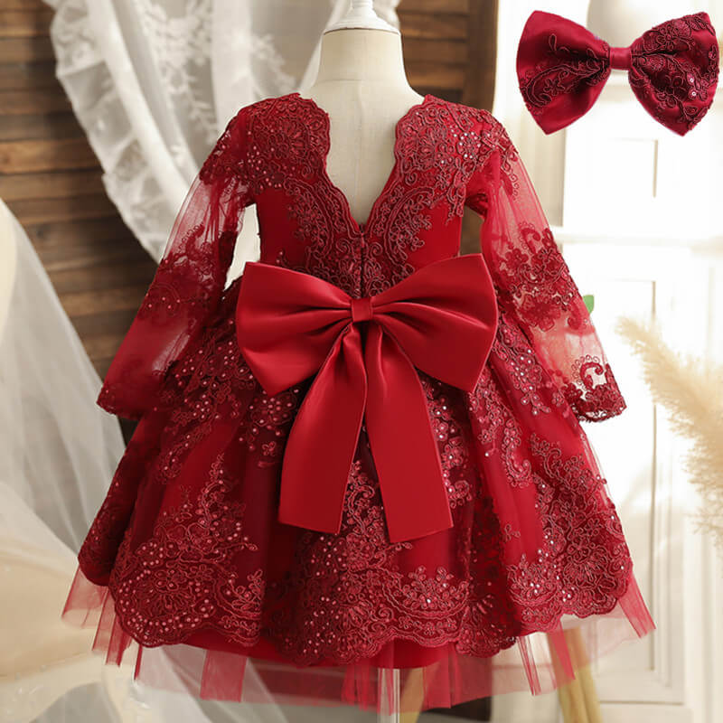 Robe de ceremonie bebe rouge
