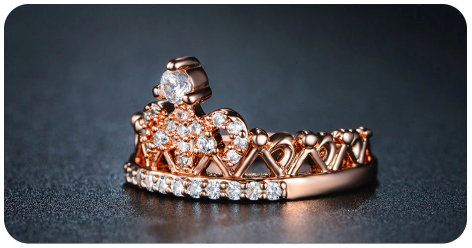 Bague rose scintillante femme