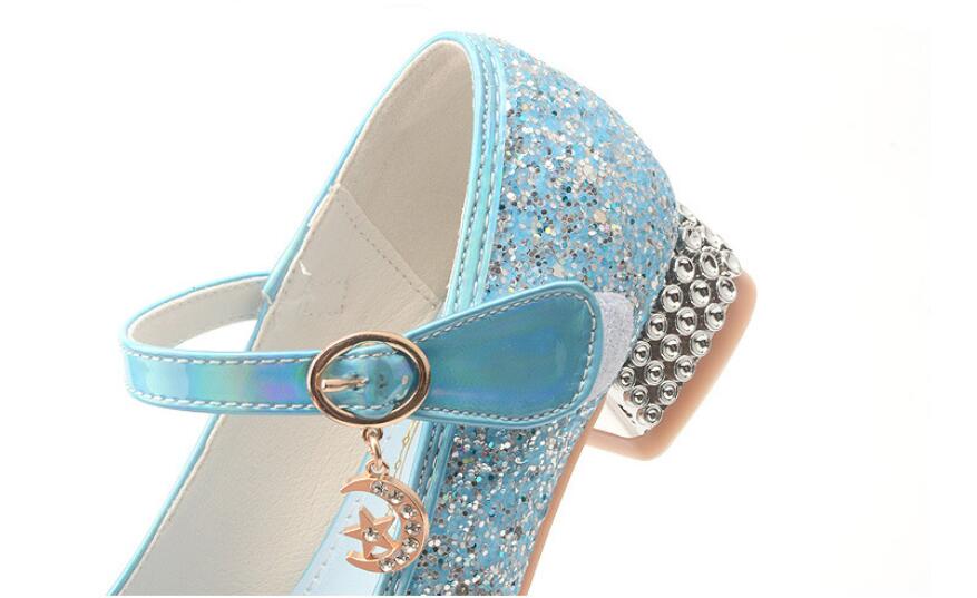Chaussures Fille Paillettes Bleues