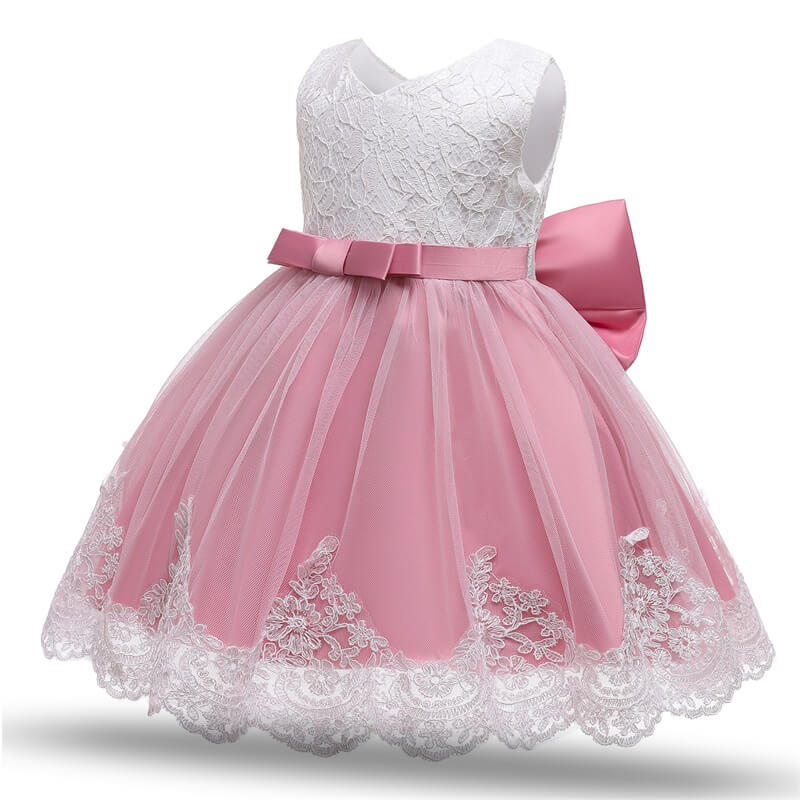 Robe Baptême Dentelle Bébé Fille