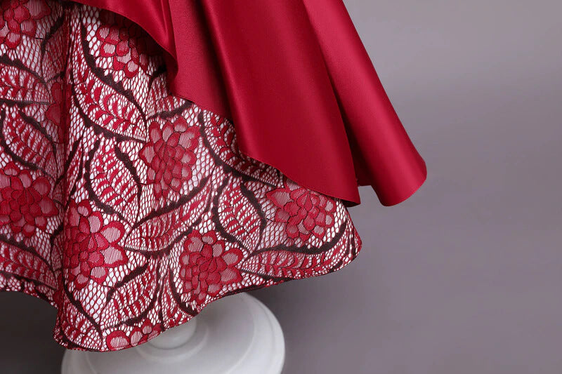 Robe Rouge Fille Cérémonie