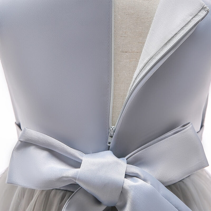 Robe Cérémonie Fille Grise