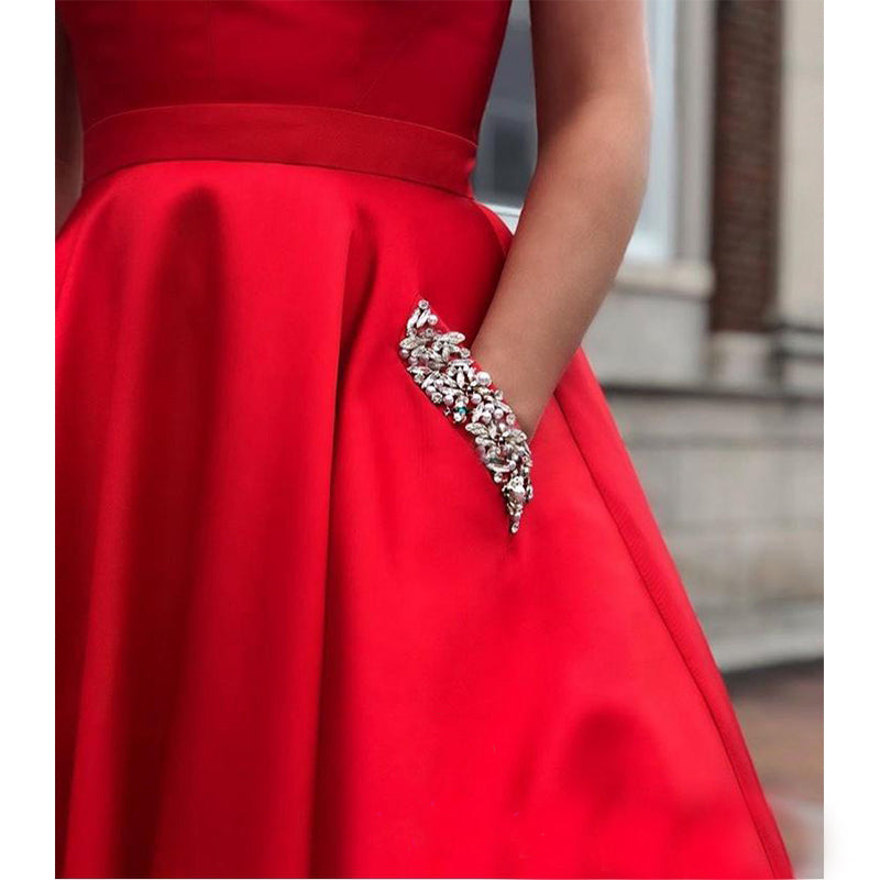 Robe Bal de Promo Rouge