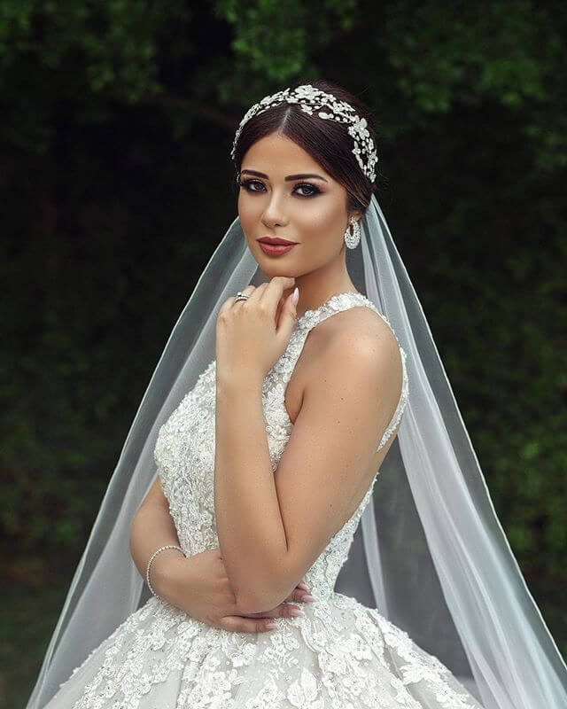 Robe de Mariée Princesse Dentelle Longue Traine