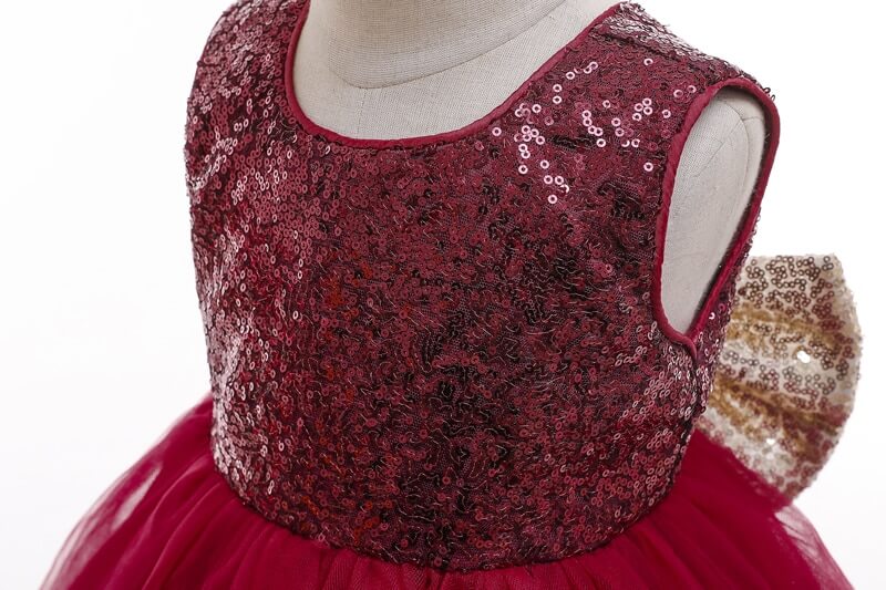 Robe Bordeaux Bébé Fille