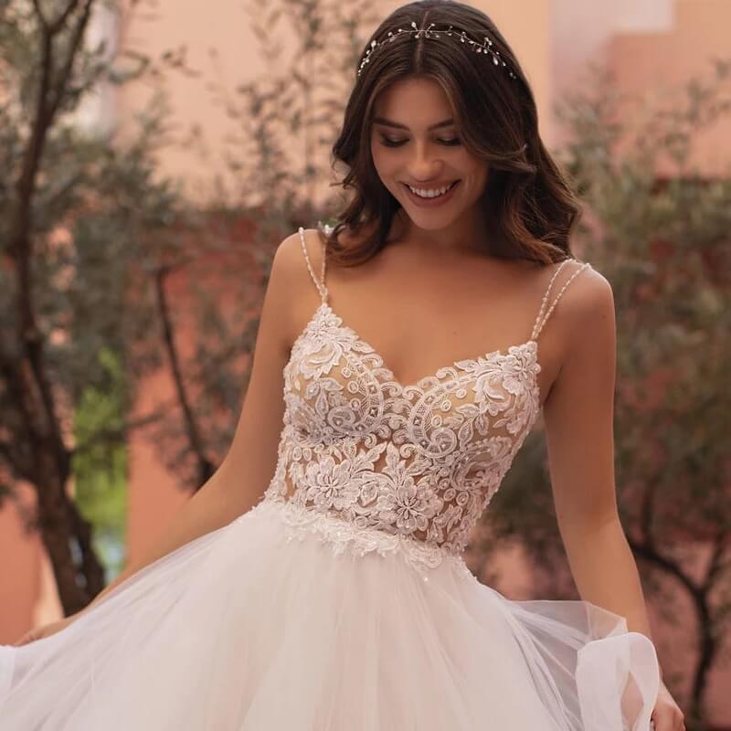 Robe de Mariée Volant Tulle