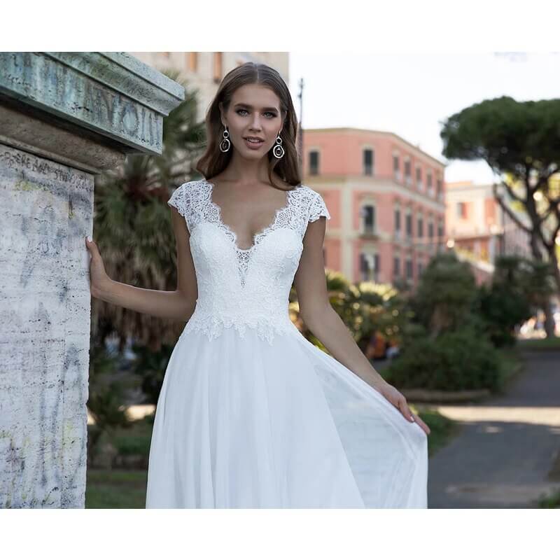 Robe de Mariée Princesse avec Traîne