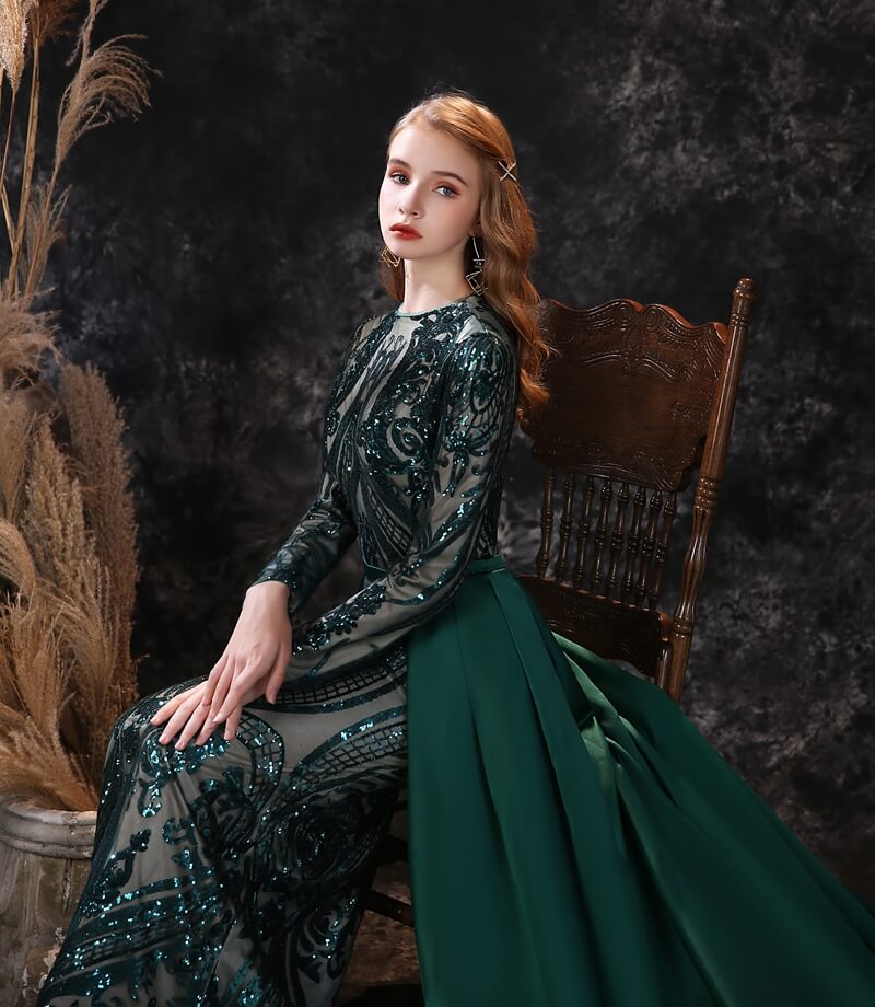 Robe de Princesse Femme Manche Longue