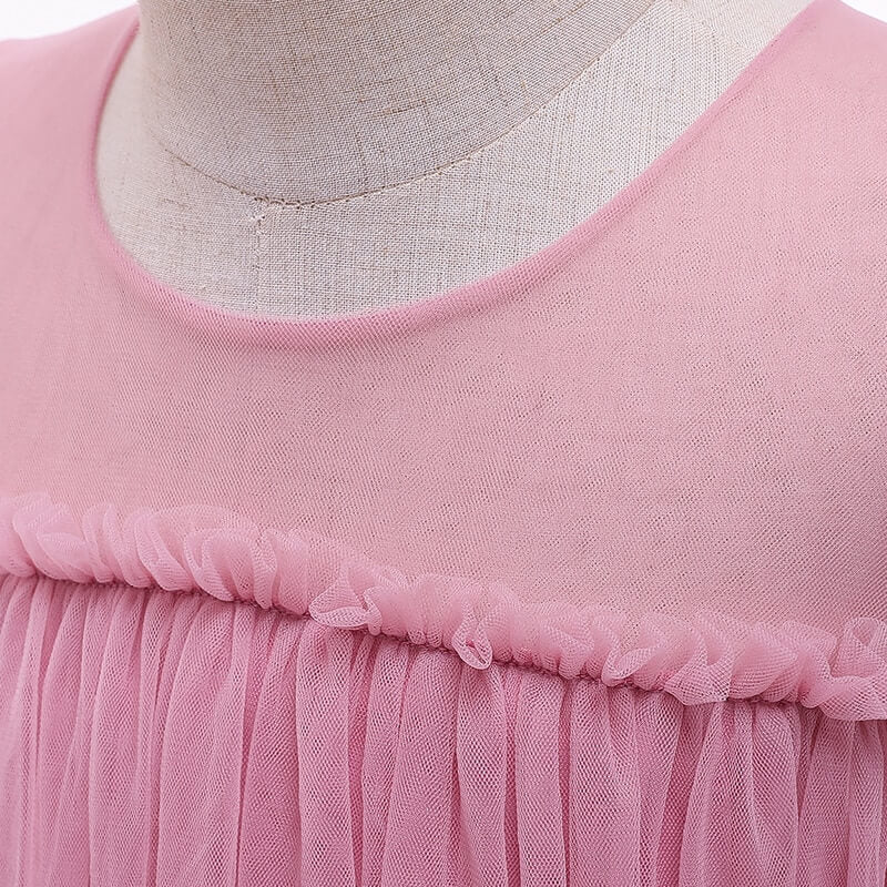 Robe Cérémonie Fille Tulle Rose