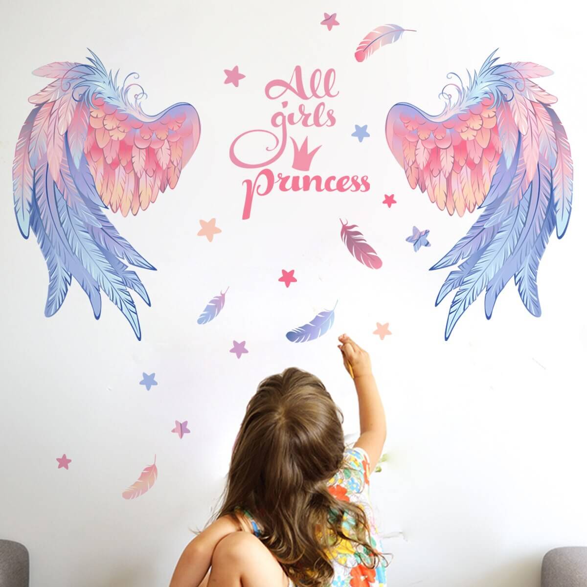 Autocollant muraux ailes