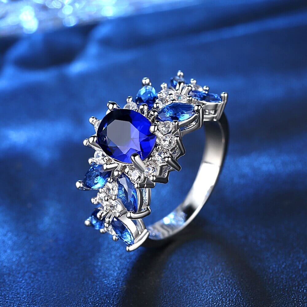 Bague bleue ocean