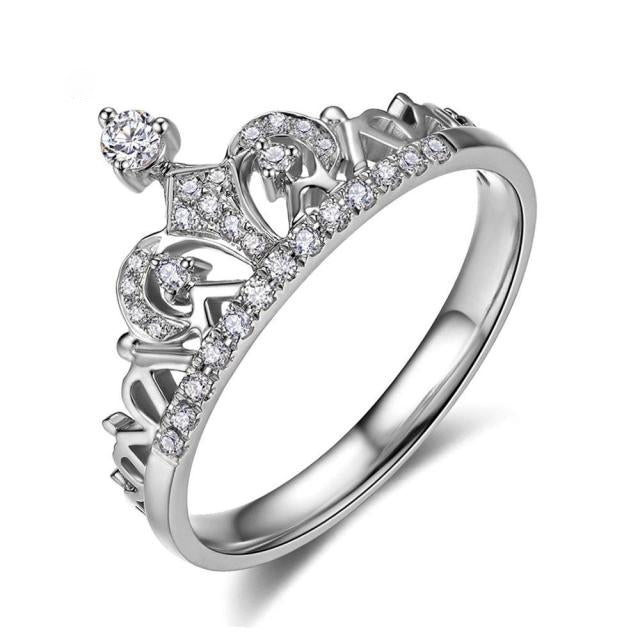 Bague couronne scintillante