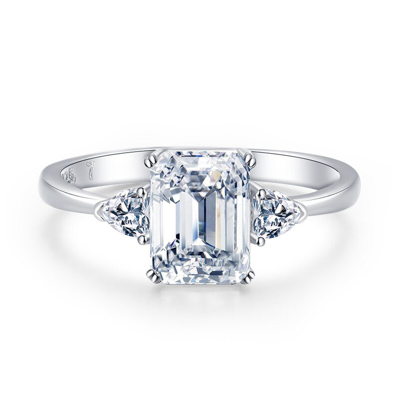 Bague diamant solitaire taille princesse