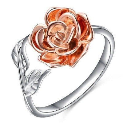 Bague Rose La Belle et la Bête Princesse Magique