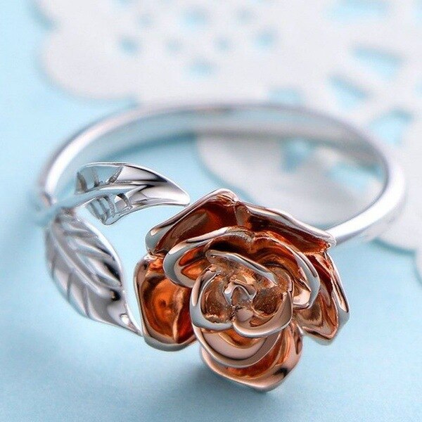 Bague rose la belle et la bete