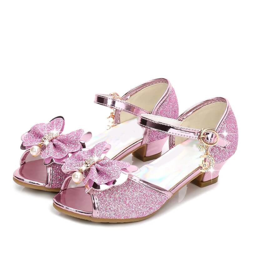 Rose Escarpins Princesse Talon De Princesse Pour Petite Fille