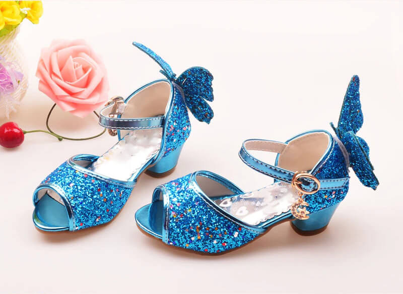 Chaussures talon fille papillon