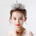 Diadème/Couronne De Princesse Rose Avec Nœud Tulle - Pour Enfants Filles - Anniversaire, Déguisement, Fête - Taille Unique Élastique - 2