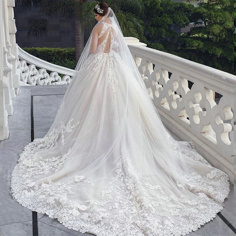Longue robe de mariee princesse