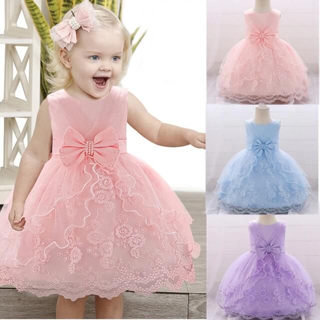 Robe Baptême bebe fille princesse