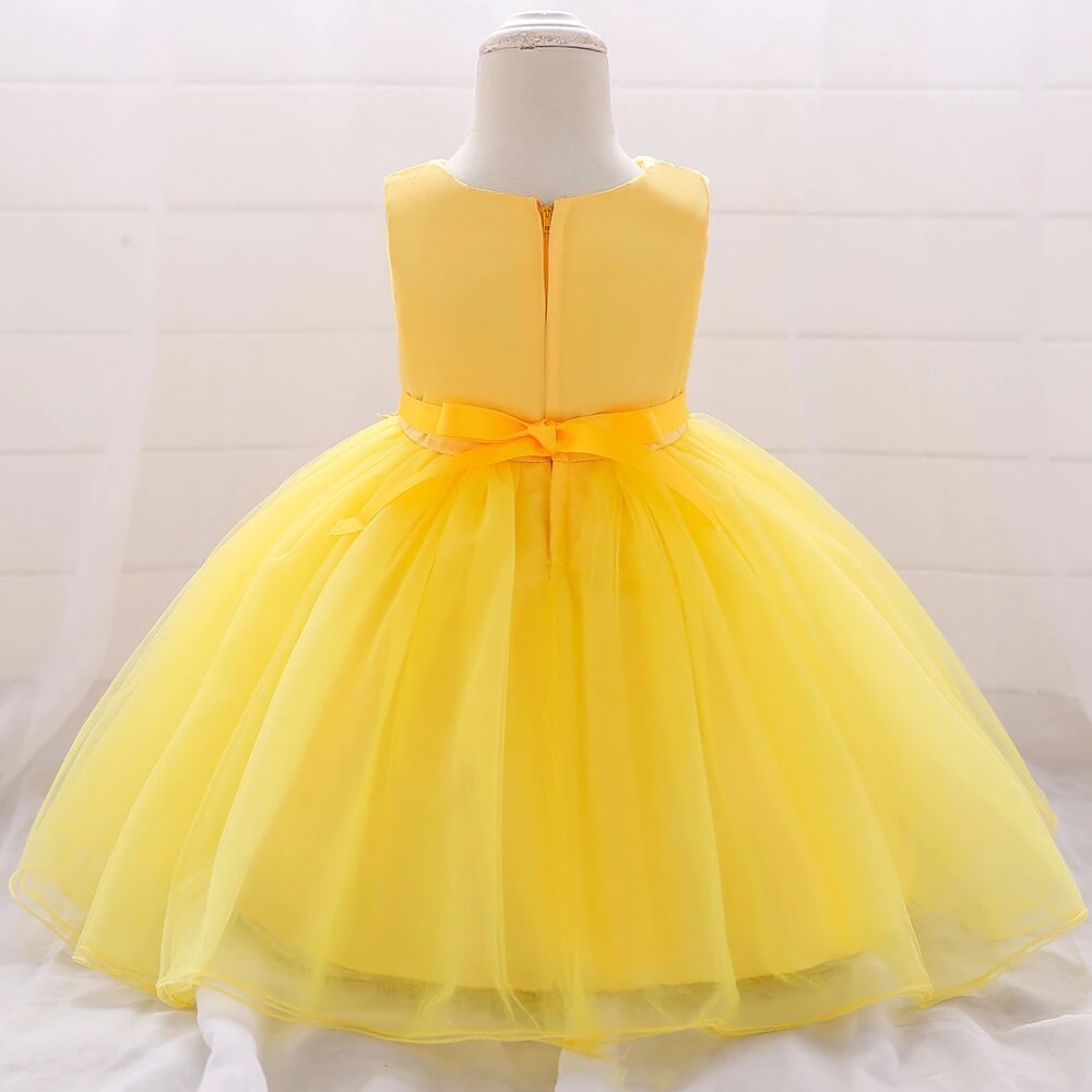 Robe bebe princesse jaune