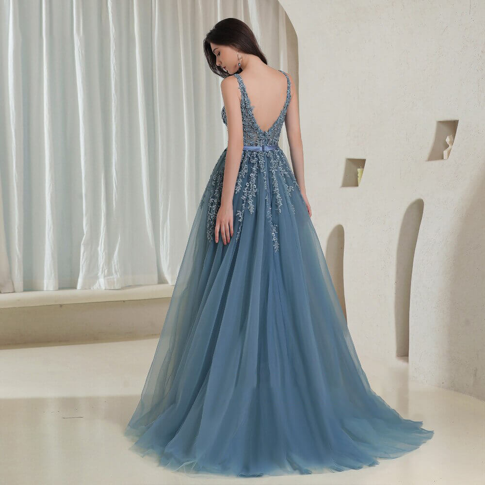 Robe bleu femme princesse