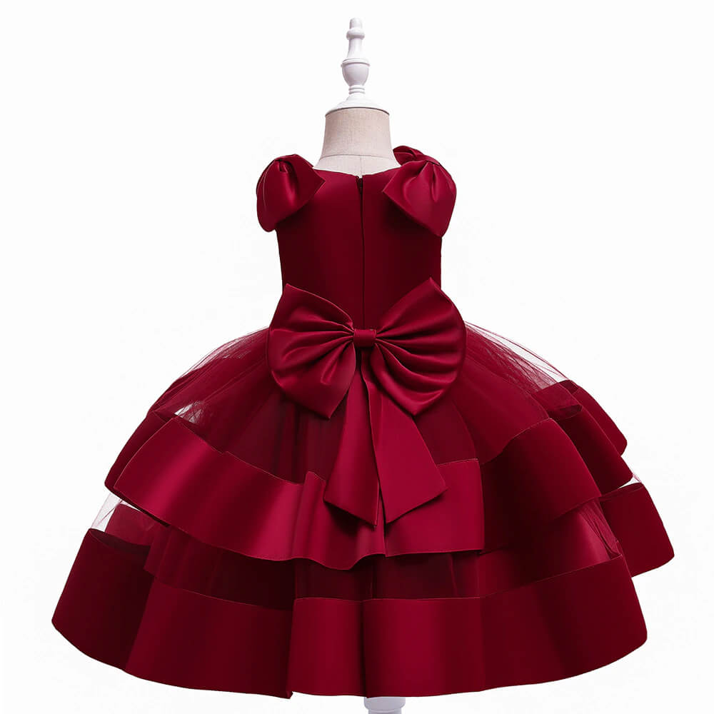 Robe bordeaux petite fille