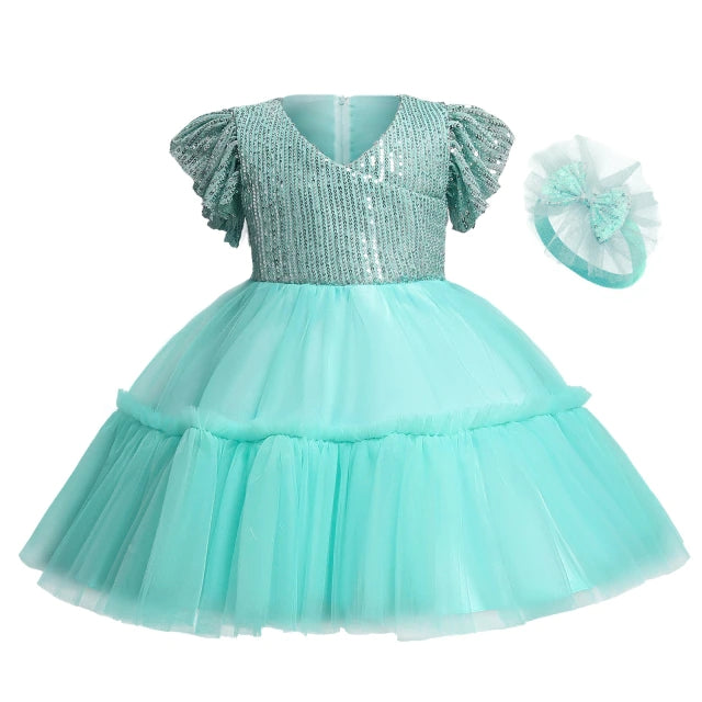 Robe cérémonie bebe vert