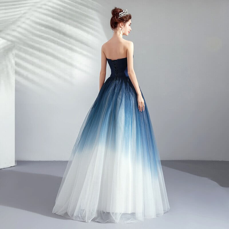 Robe ceremonie bleu marine