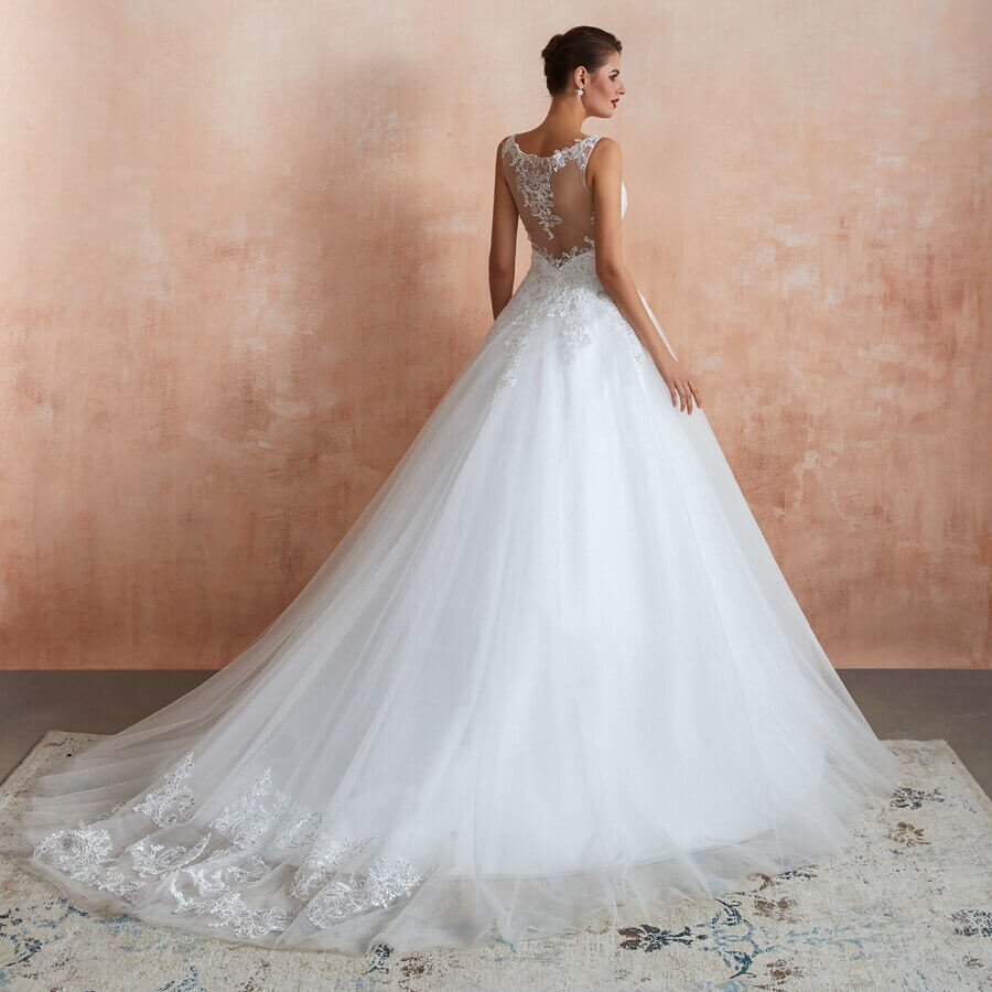 Robe ceremonie mariage blanche femme