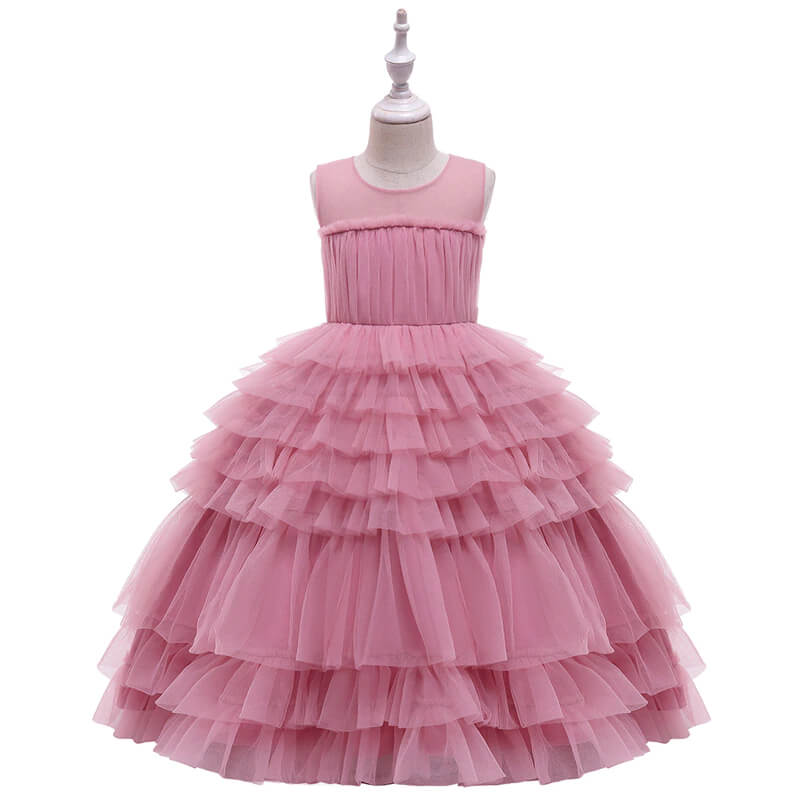 Robe ceremonie rose petite fille