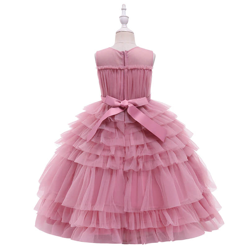 Robe ceremonie rose tulle