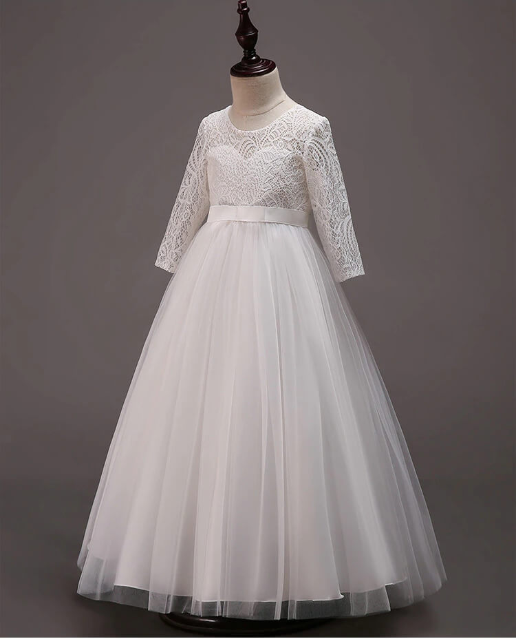 Robe ceremonie unie fille