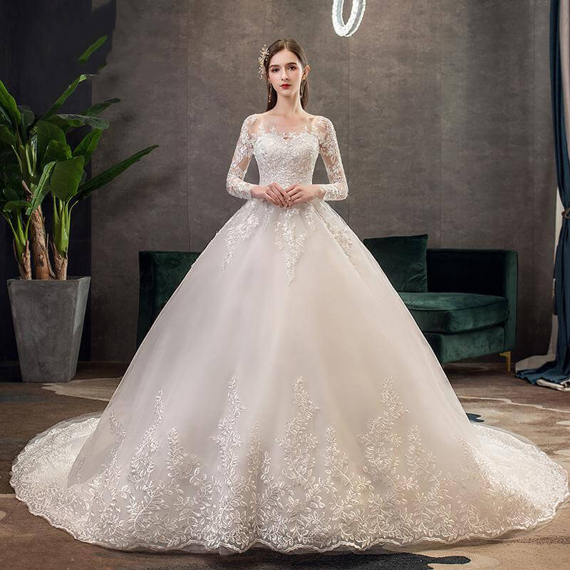 Robe de mariage princesse longue