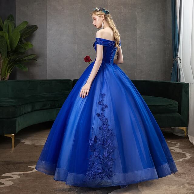 Robe de princesse bleu