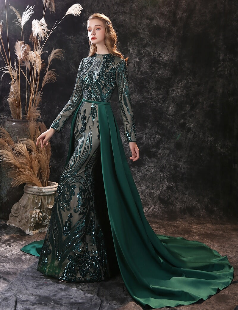 Robe de princesse femme manche longue