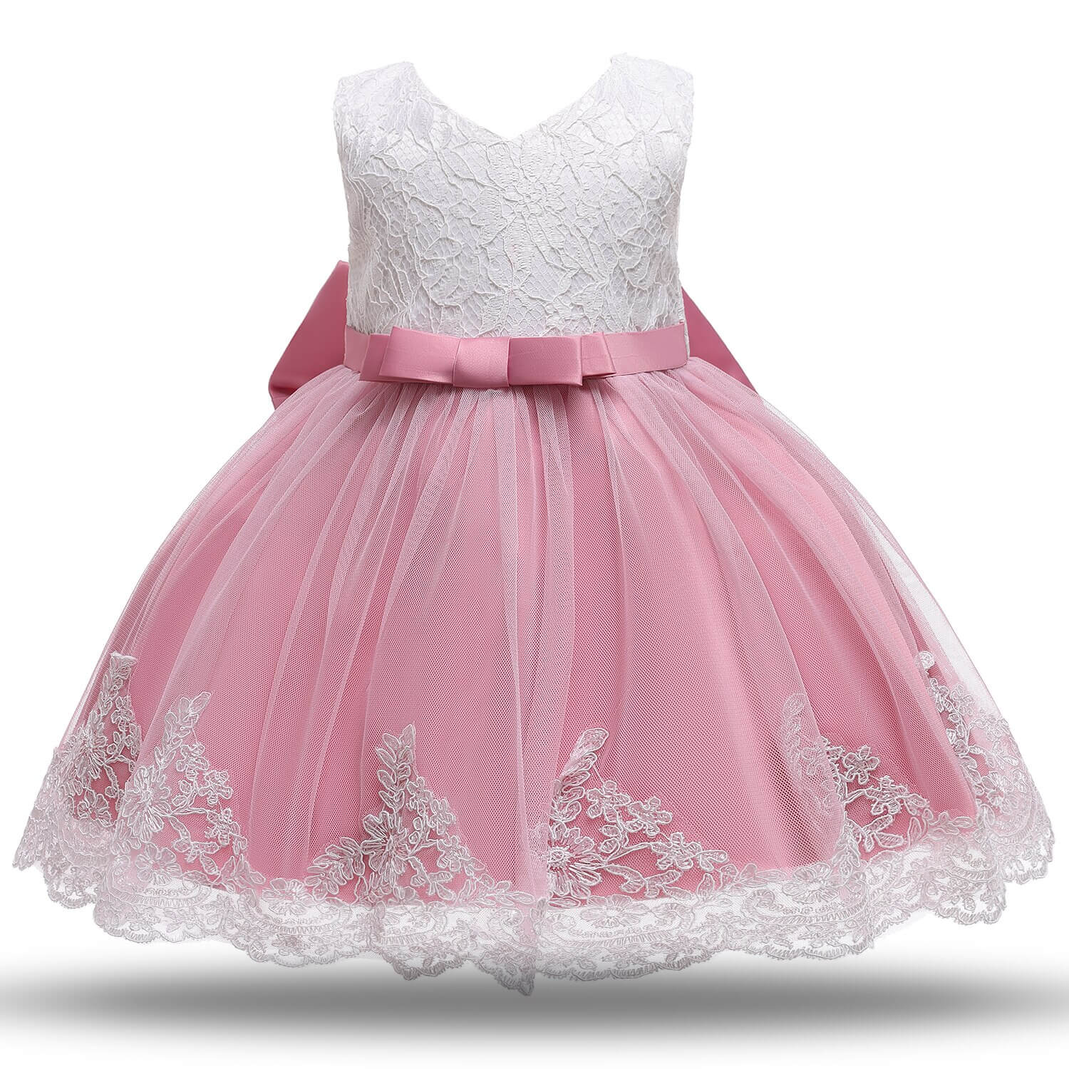 Robe Baptême Dentelle Bébé Fille Princesse Magique