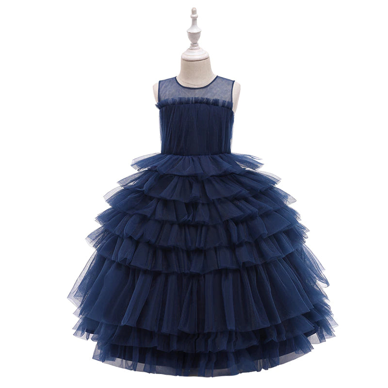Robe fille bleu nuit