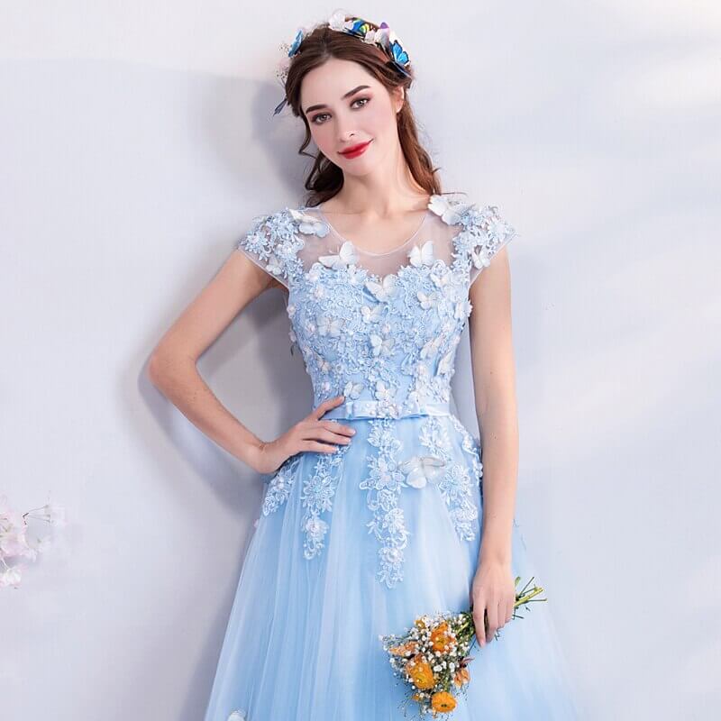 Robe fleurie bleue