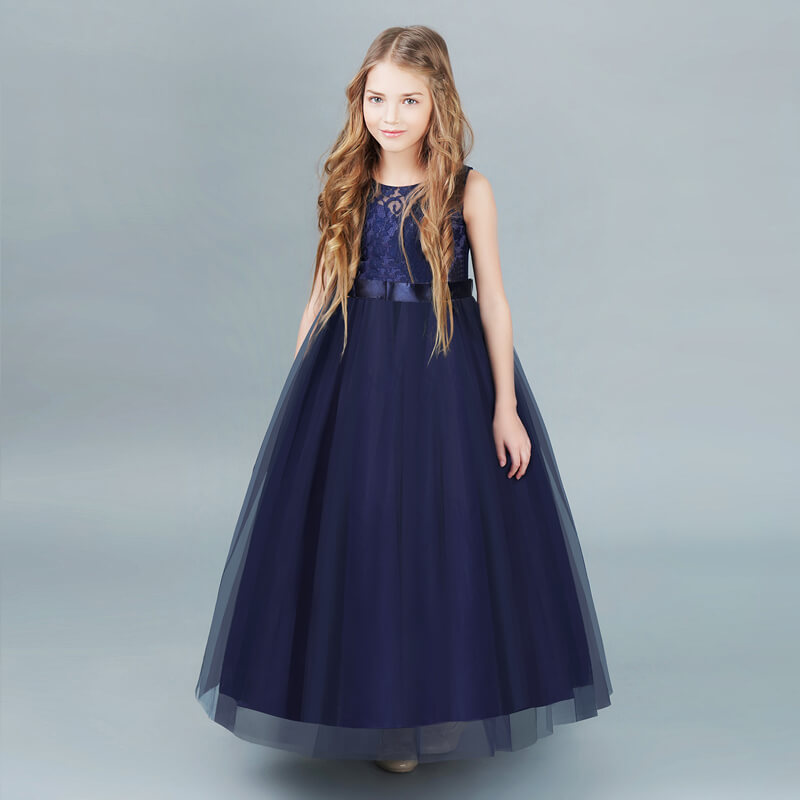 Robe Longue Fille pour Mariage Princesse Magique