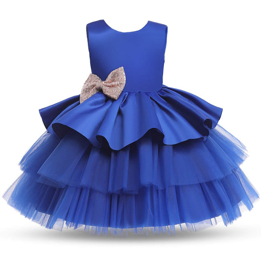 Robe mariage bebe bleu marine