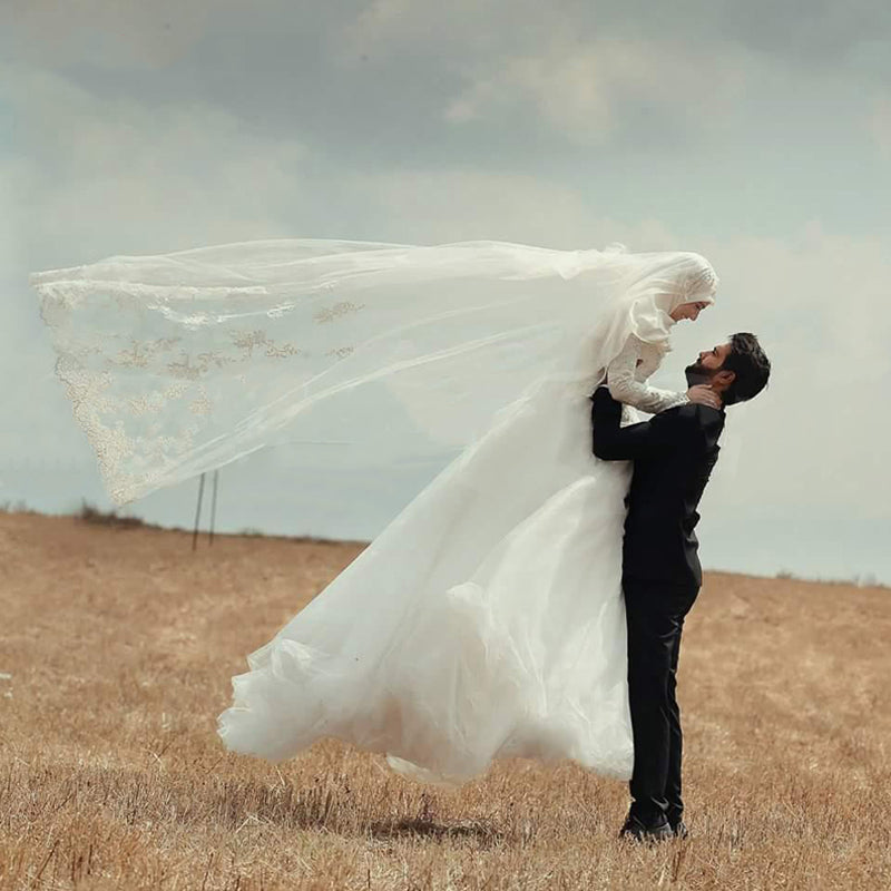 Robe mariee femme voilee