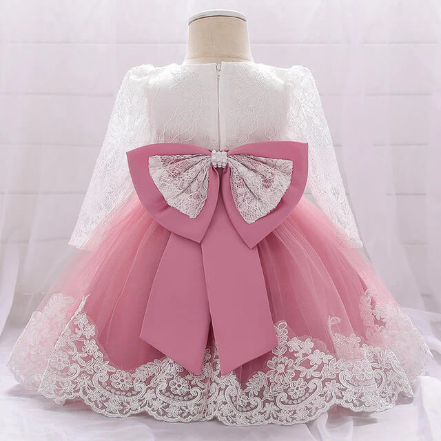 Robe petite fille rose pale