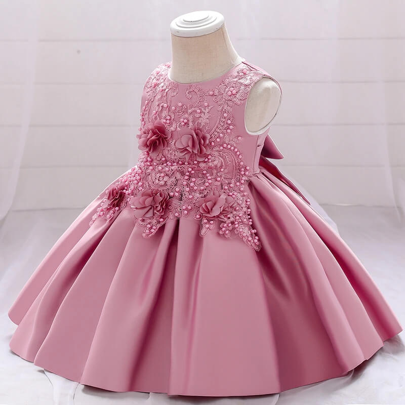 Robe rose bebe bapteme