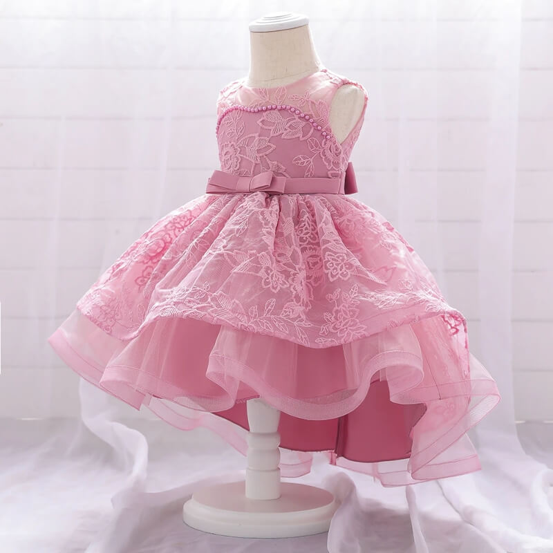 Robe rose petite fille mariage
