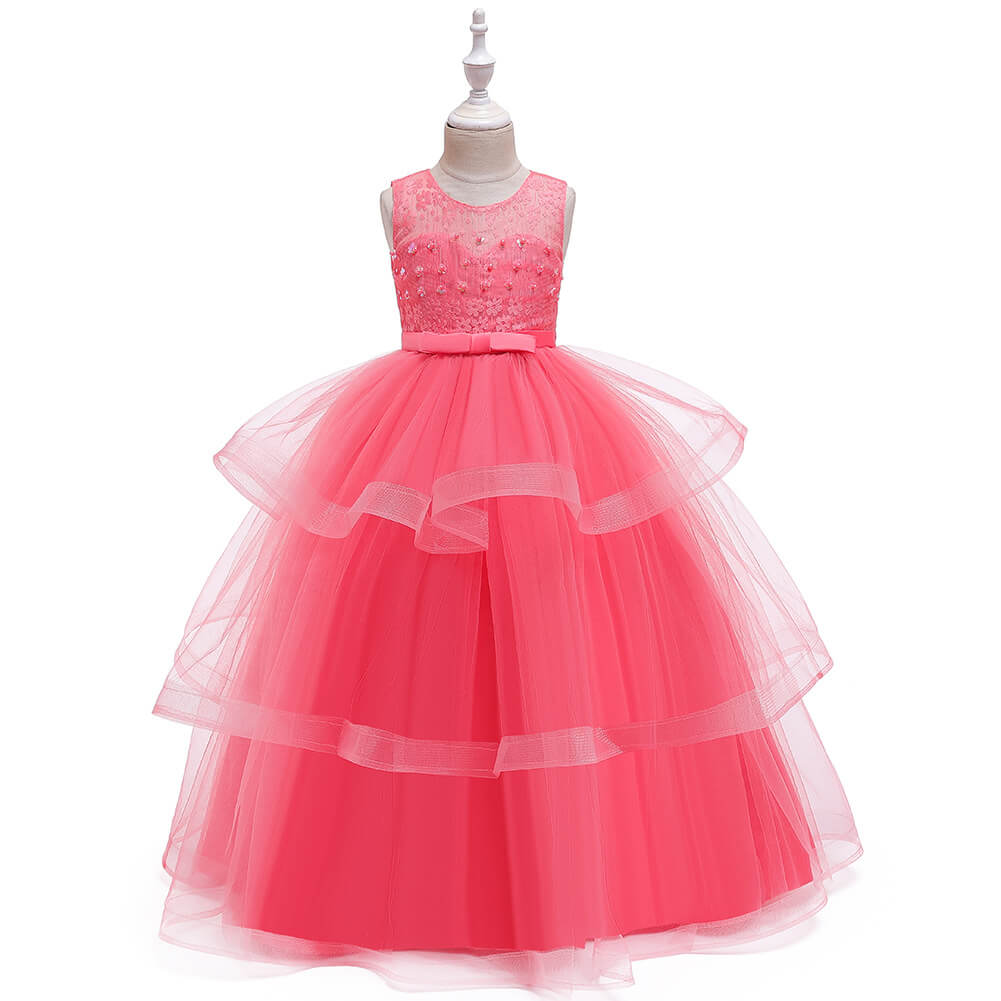 Robe rose soiree fille