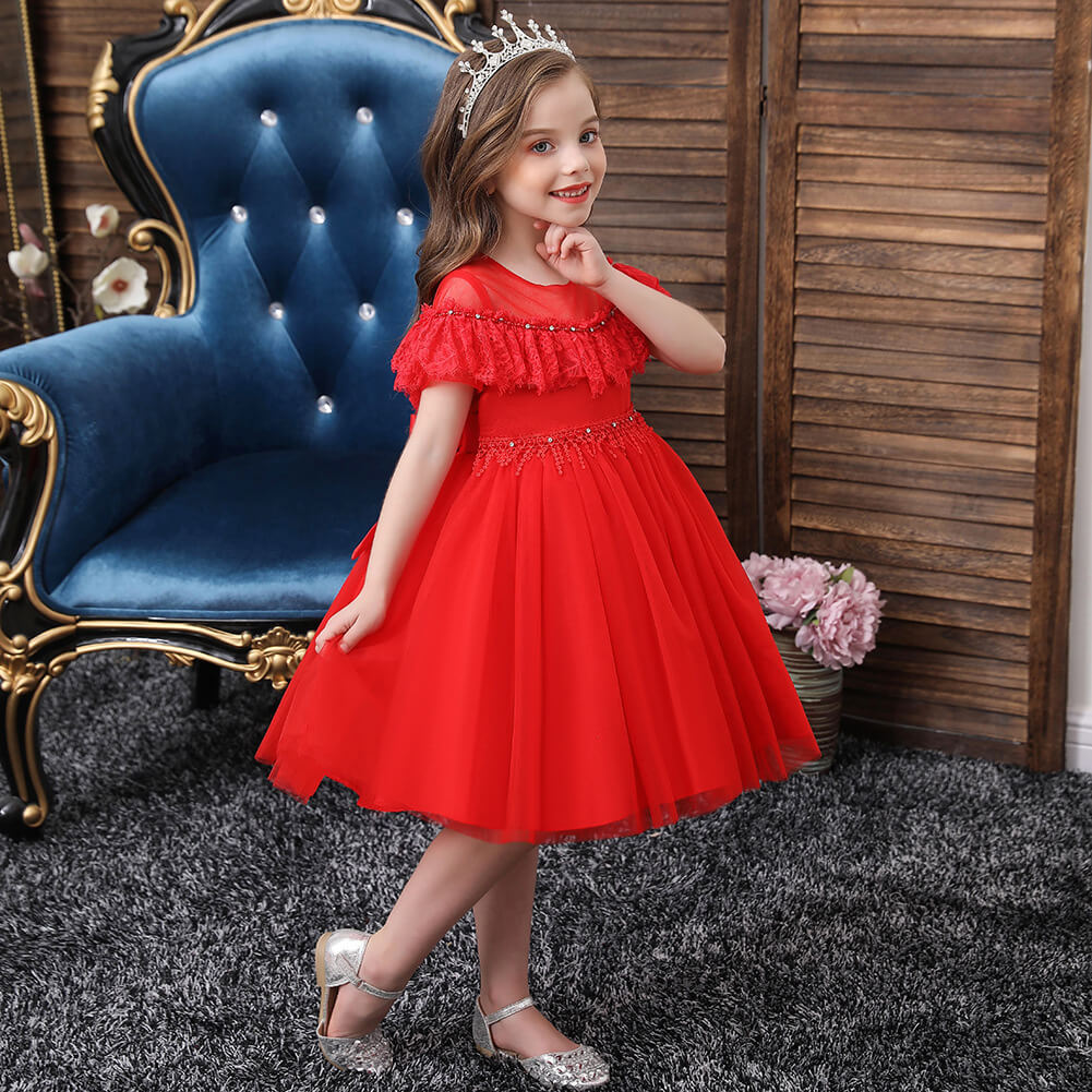 Robe rouge coquelicot