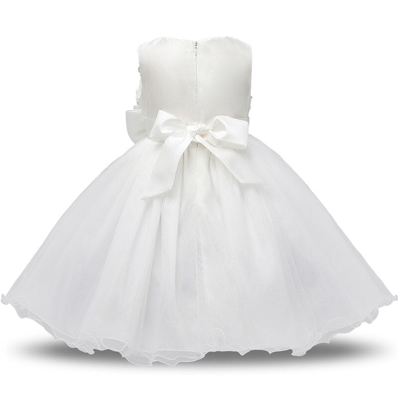 Robe tutu blanc petite fille